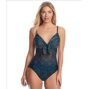 Miraclesuit Luxor Pin-Up Underwire One-Piece Nile Blue